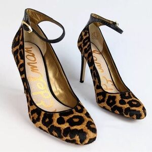 Sam Edelman Cheetah Print Heels With Strap